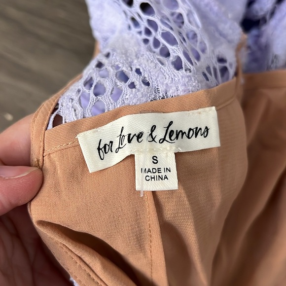 FOR LOVE & LEMONS ROSEMARY PUFF SLEEVE LACE MINI DRESS SMALL - Picture 10 of 16